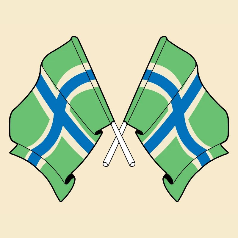 Drapeaux croisés du Gloucestershire