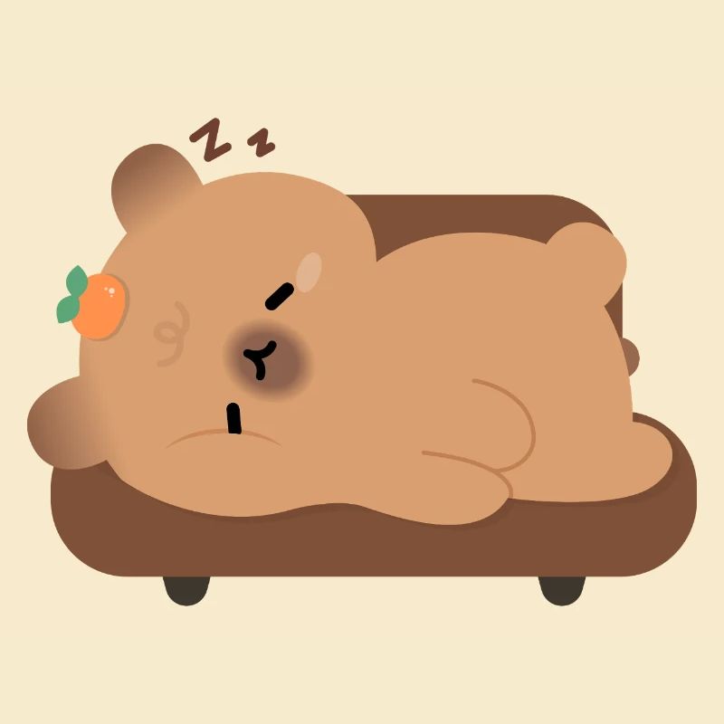 Schläfrige Müde Capybara
