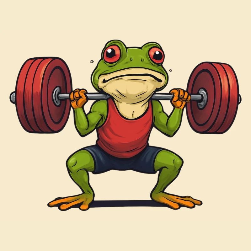 Muskulärer Gewichtheberfrosch