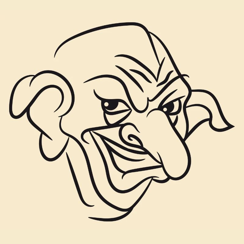 troll gefaehrlich cartoon grimmig maerchen wald fa