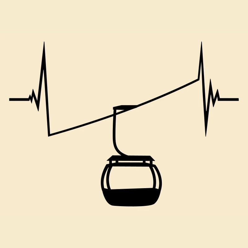 cable car pulse heartbeat frequency ECG gondola g