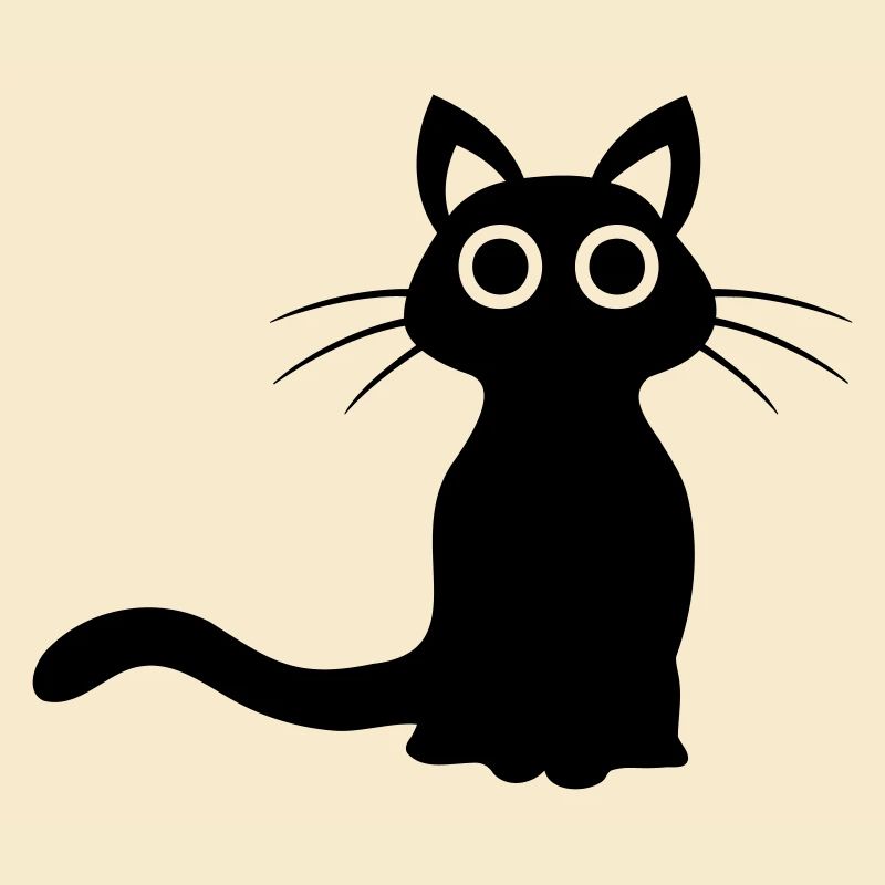 Niedliche schwarze Katze