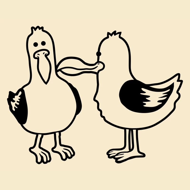 2 lustige Möwen Freunde