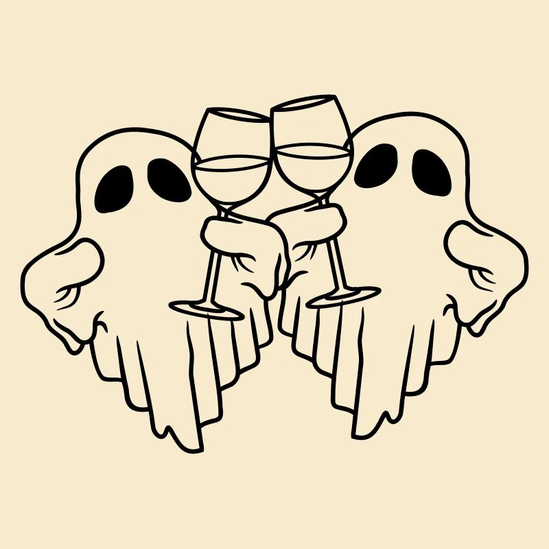 2 wine-drinking spirits