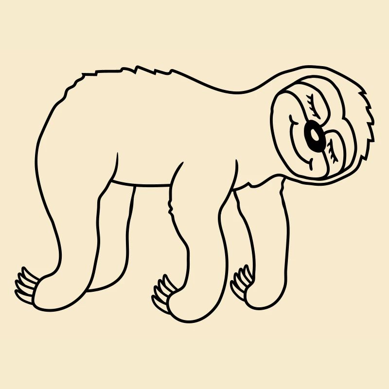 Hanging lying tired sloth