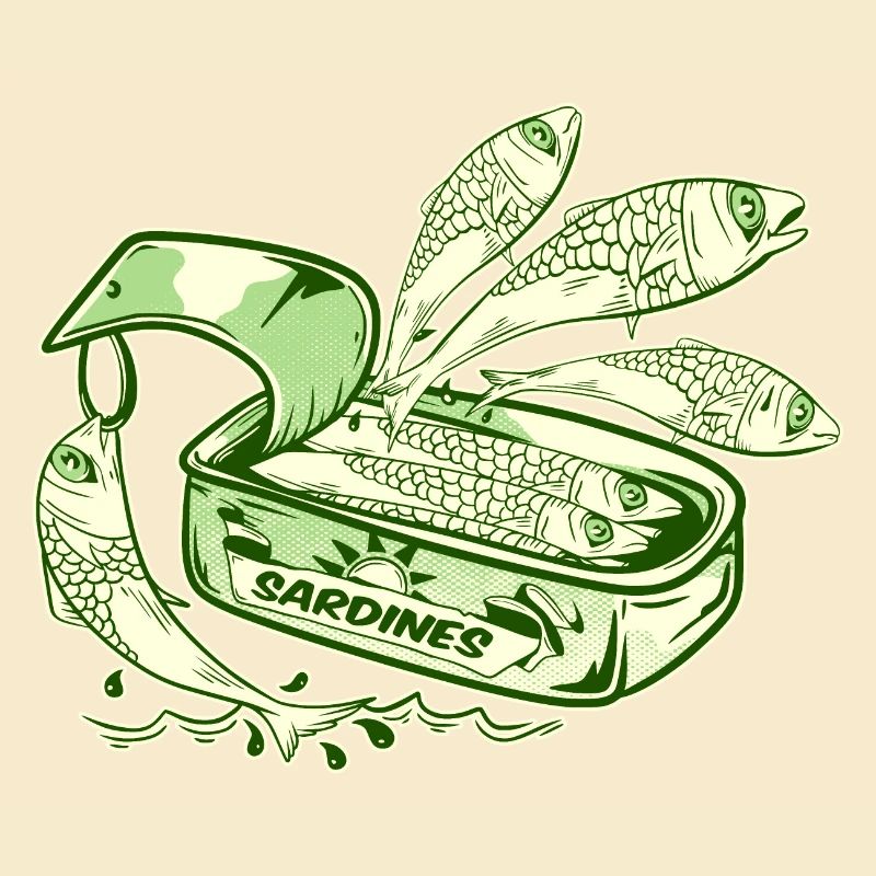 Funny Sardines Tin Canned Fish