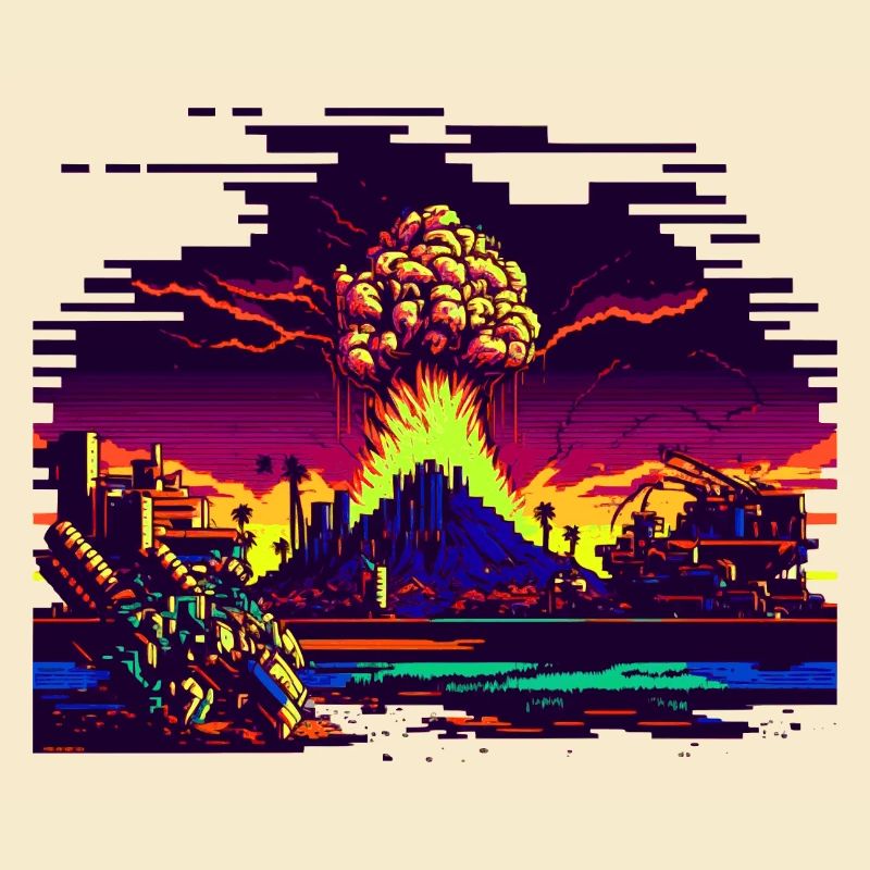 When the atomic bomb explodes in 8 bits
