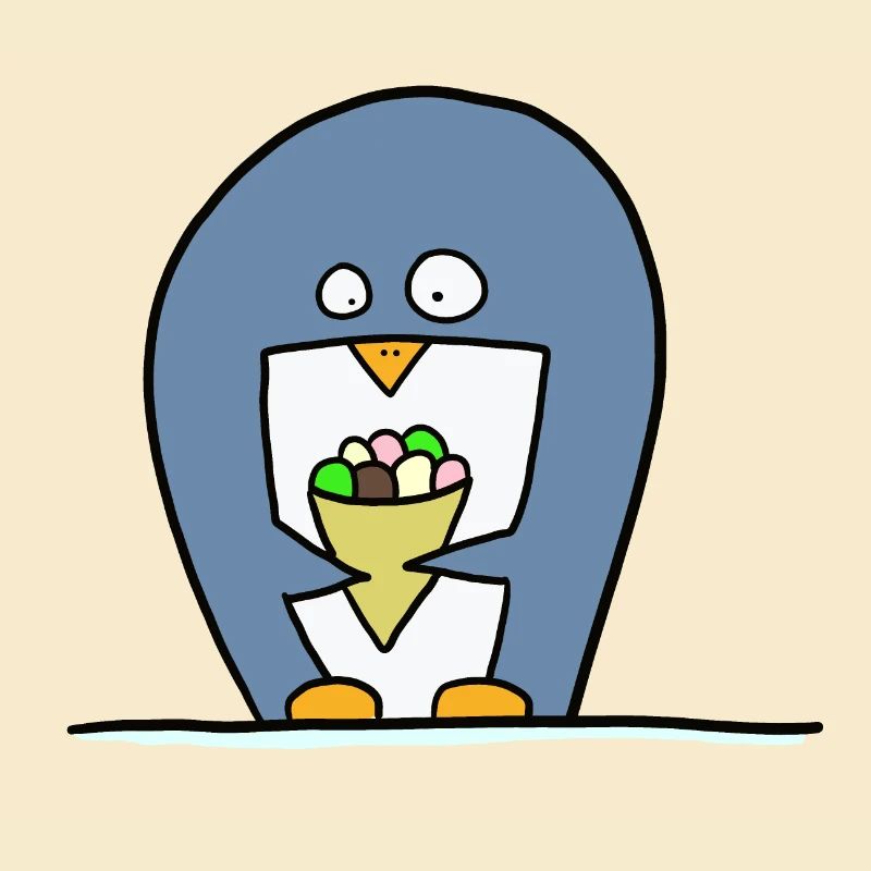 Pingouin à la crème glacée
