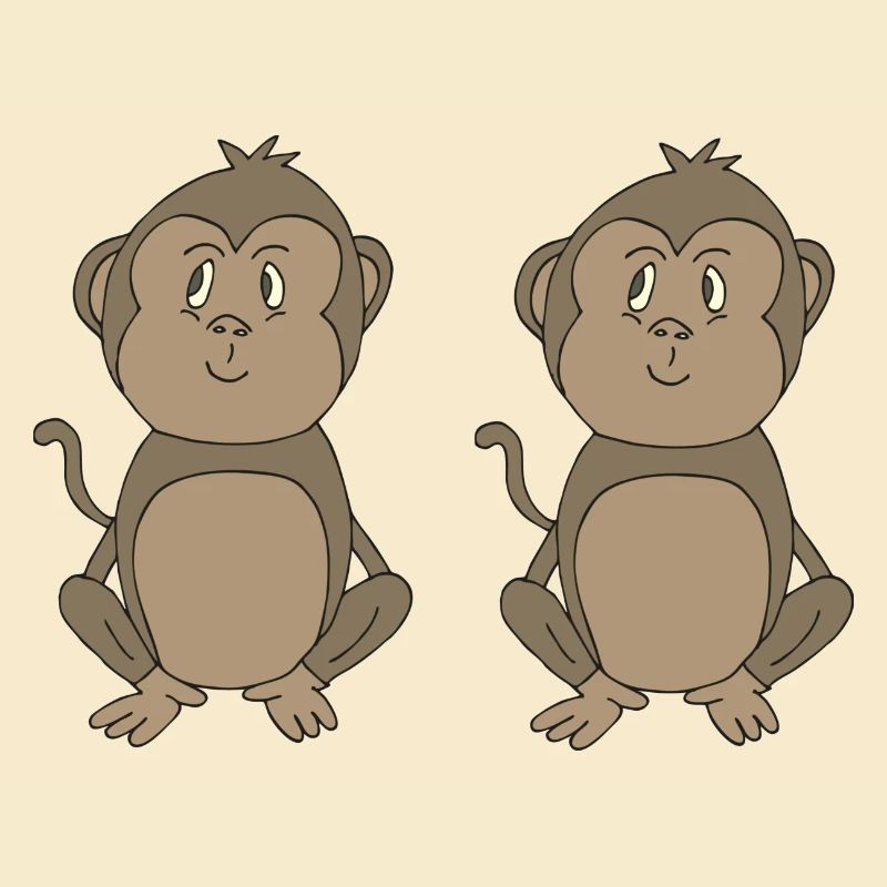 Singe drôle dans un double pack