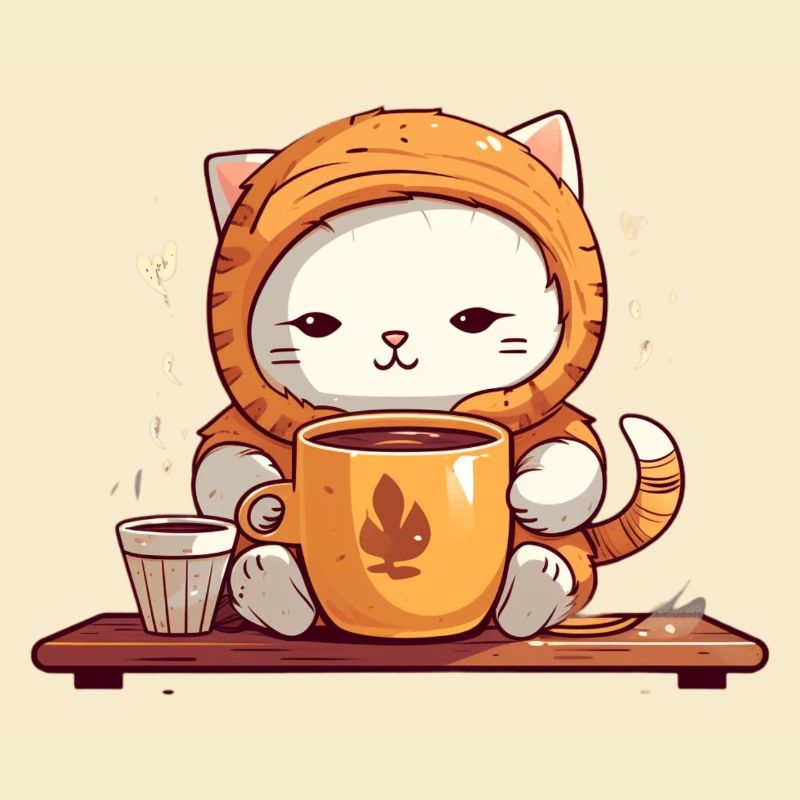 Chat de café