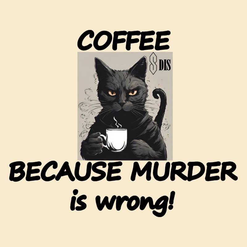 Cat COFFEE, because murder is wrong!