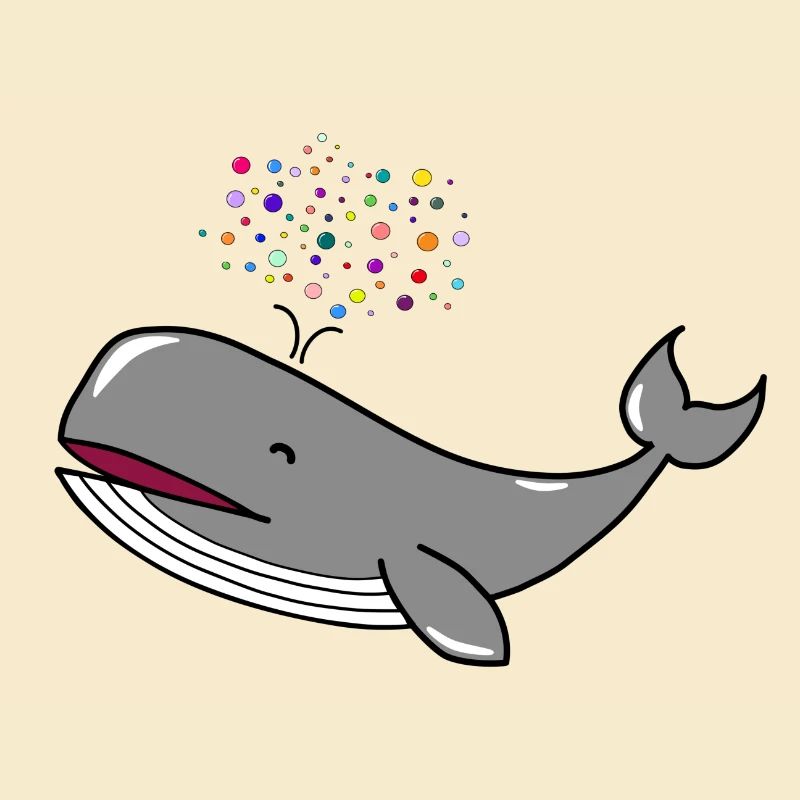 Baleine heureuse Bulle Baleine heureuse Baleine heureuse