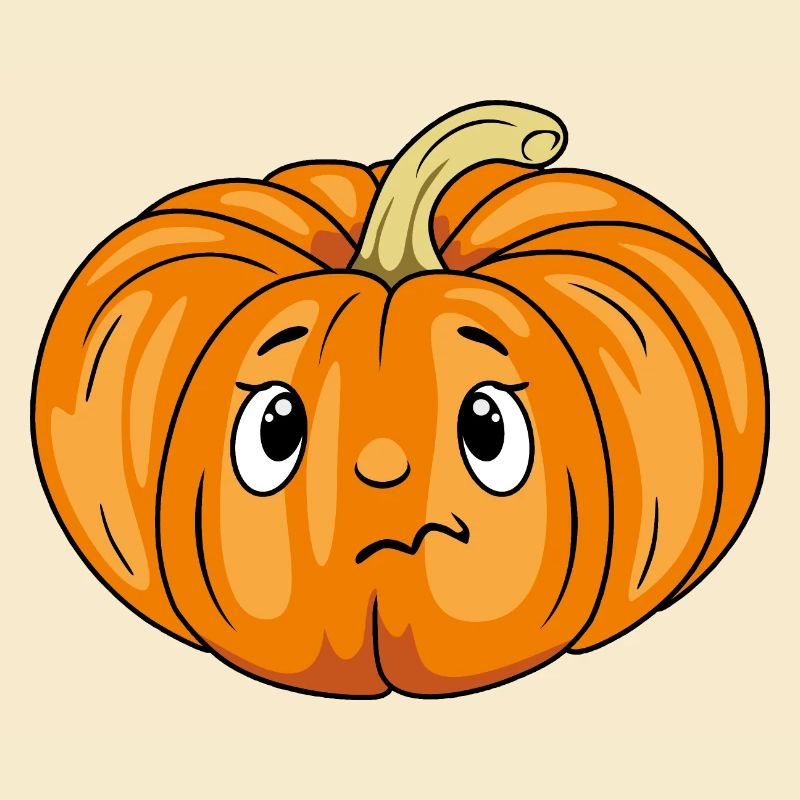 Dubious pumpkin emotion