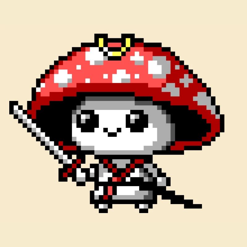 Samouraï champignon 8 bits