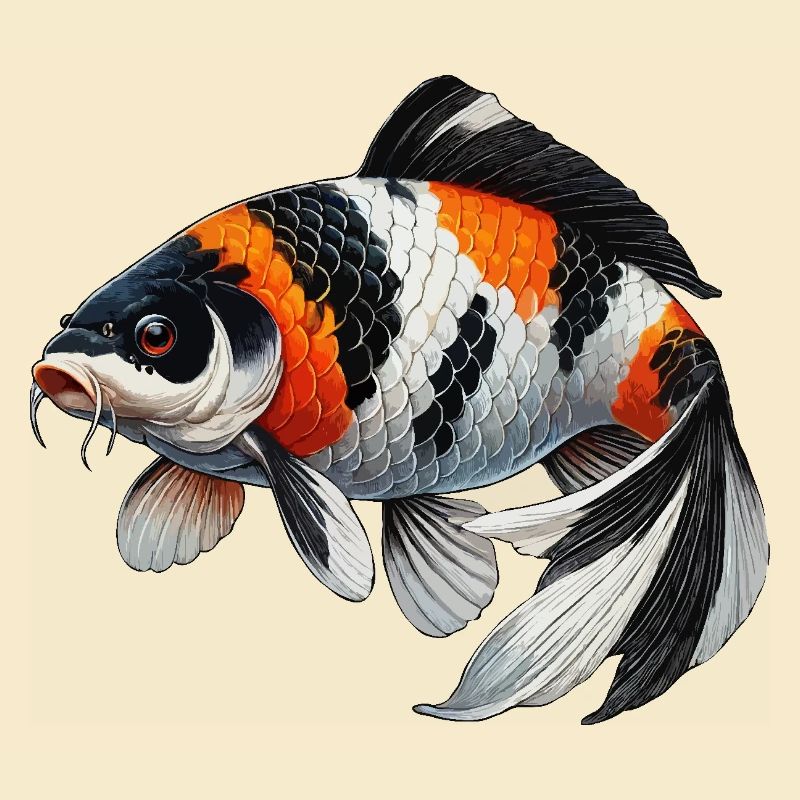 Koi Karpfen oder Wi sw