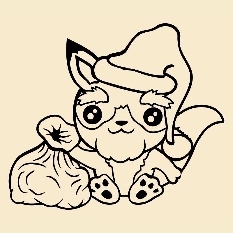 Fuchs Rotfuchs Weihnachtsmann Weihnachten Geschenk