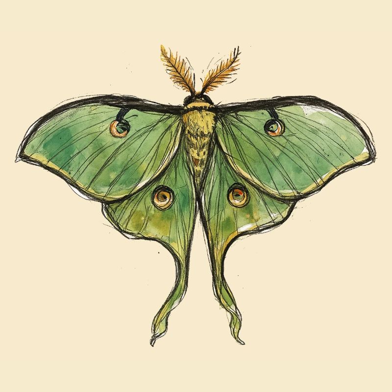 Luna Moth Nocturnal Magic