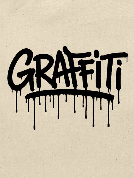 Schwarzes Graffiti-Etikett