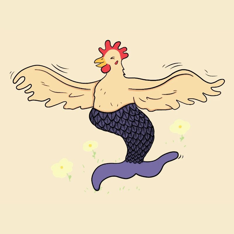 Joyeuse poule-sirène