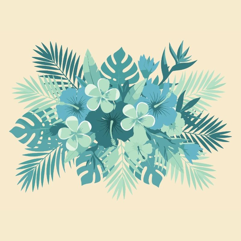 Composition florale de la sarcelle tropicale