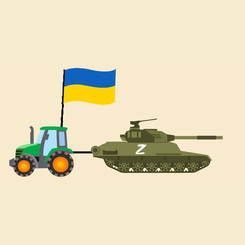 Ukraine Farmer Steals A Russian Tank Using Tractor