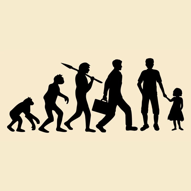 Papa Daughter Evolution Child