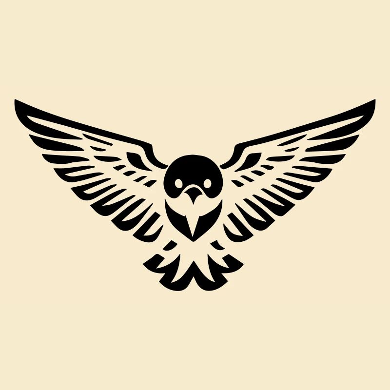 Vogel-Eule oder Adler fliegen vorne