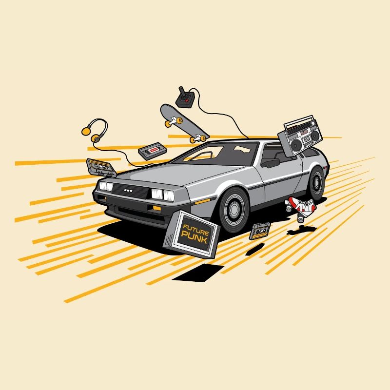 Delorean Oldtimer Youngtimer Retro Future gelb