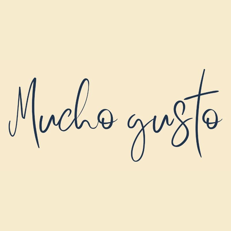 Mucho Gusto – Freundliches spanisches Grußdesign