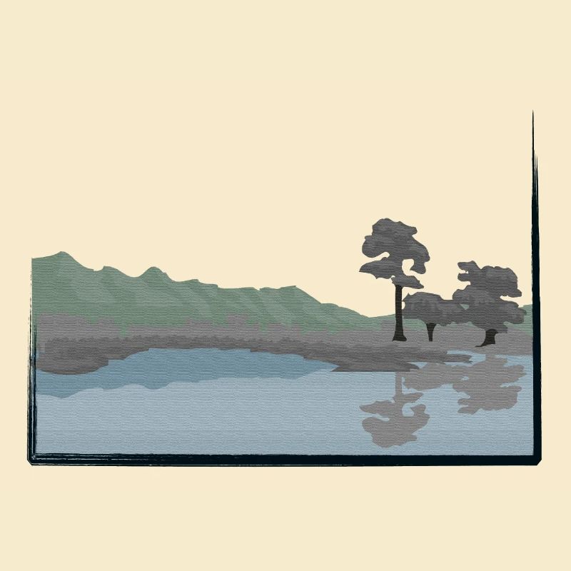 Landschaft mit See modifiziert