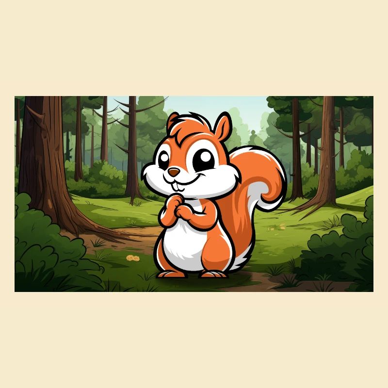 Niedliches Eichhörnchen im Wald