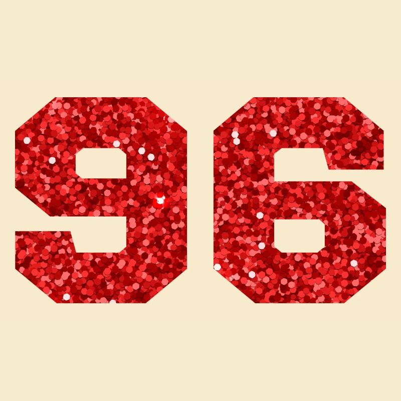 Nummer 96 Roter Glitzer - 96. Geburtstag