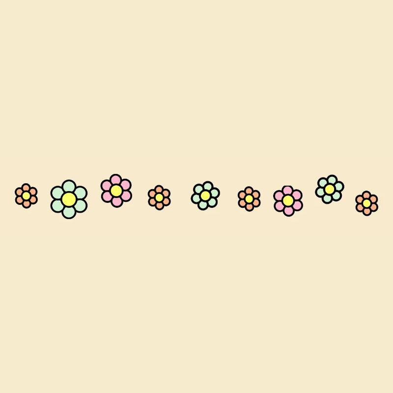 Flowers line pattern decoration decor