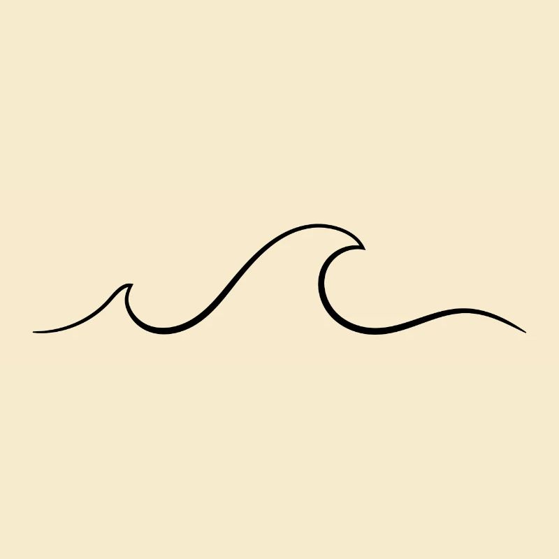 Black minimalist wave