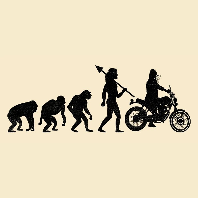 Evolution Motorcycle Biker Mom Motorcycling Motorc