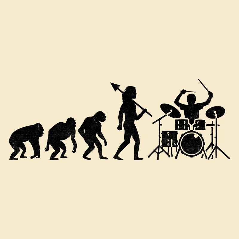 Drummer Evolution Drum Music Lover Drumming Drumme