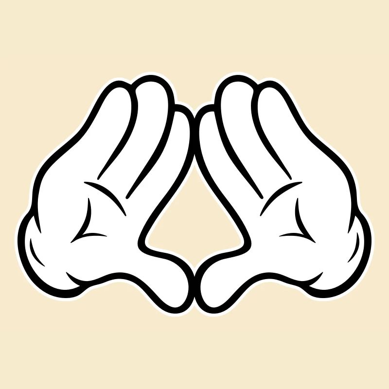 Hands Diamond Pyramid Triangle Rhombus Comic Style