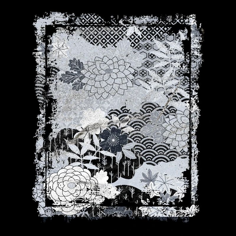 Japanese Floral Pattern Chrysanthemum Cherry
