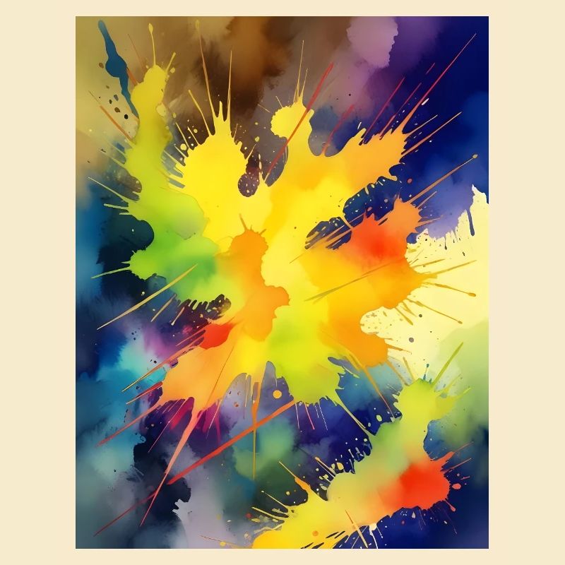 Explosion de couleur Éclaboussure abstraite