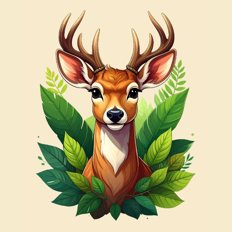 Ein Reh oder Hirsch im Wald