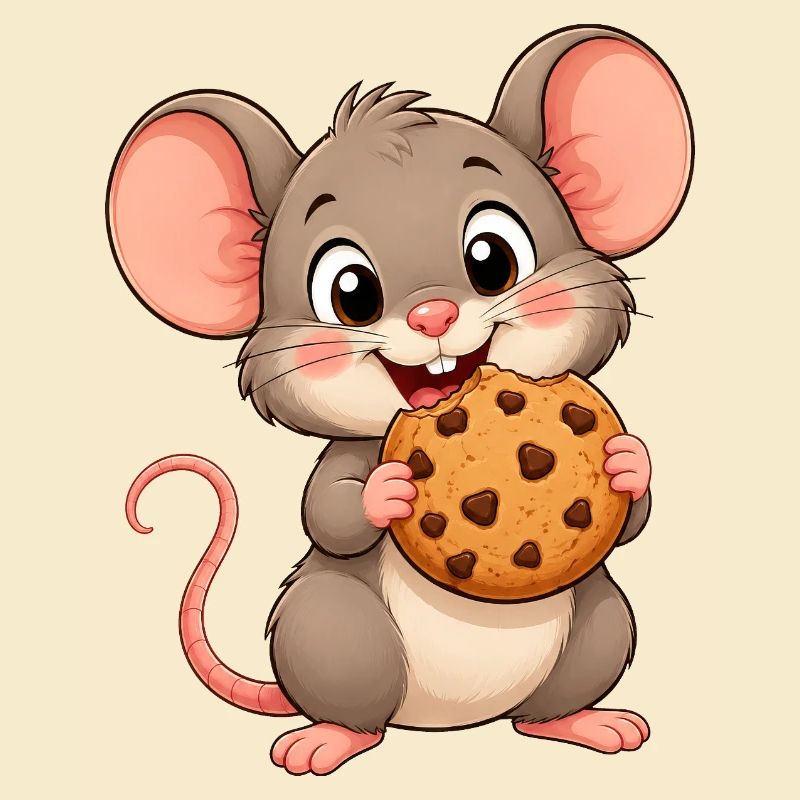 Drôles de petits biscuits mignons en forme de souris en forme de bonbons à grignoter