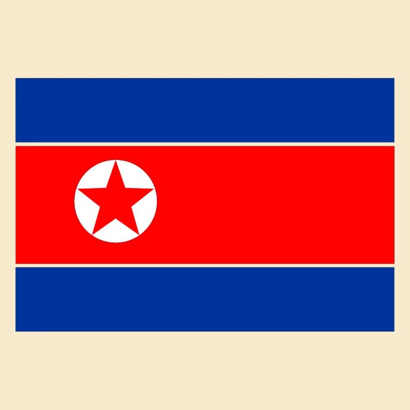 Drapeau du logo de la Corée du Nord Drapeau nord-coréen