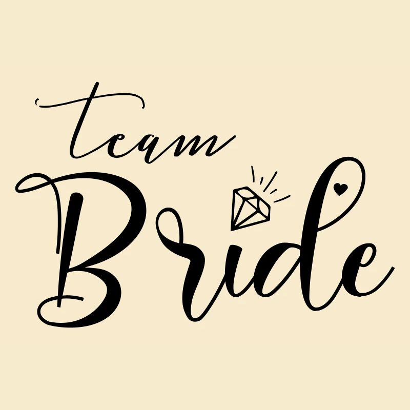 Team Bride Heart Diamond, personnalisable
