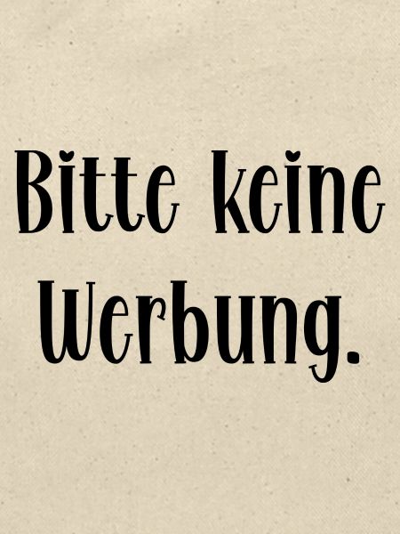 Bitte keine Werbung