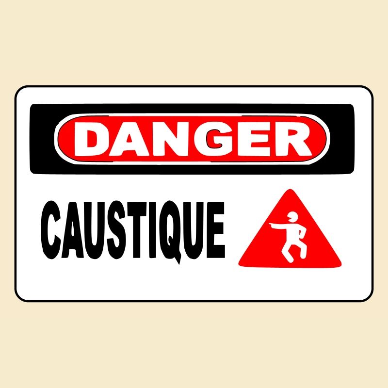 Panneau Danger Caustique