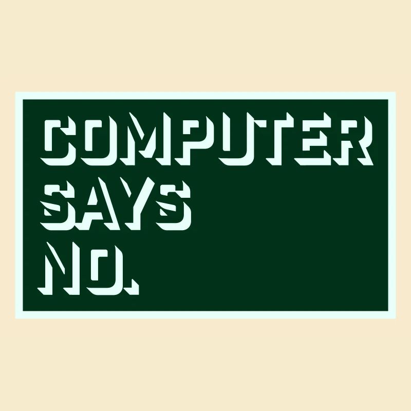 L’ordinateur dit pas de technique drôle de nerd programmeur