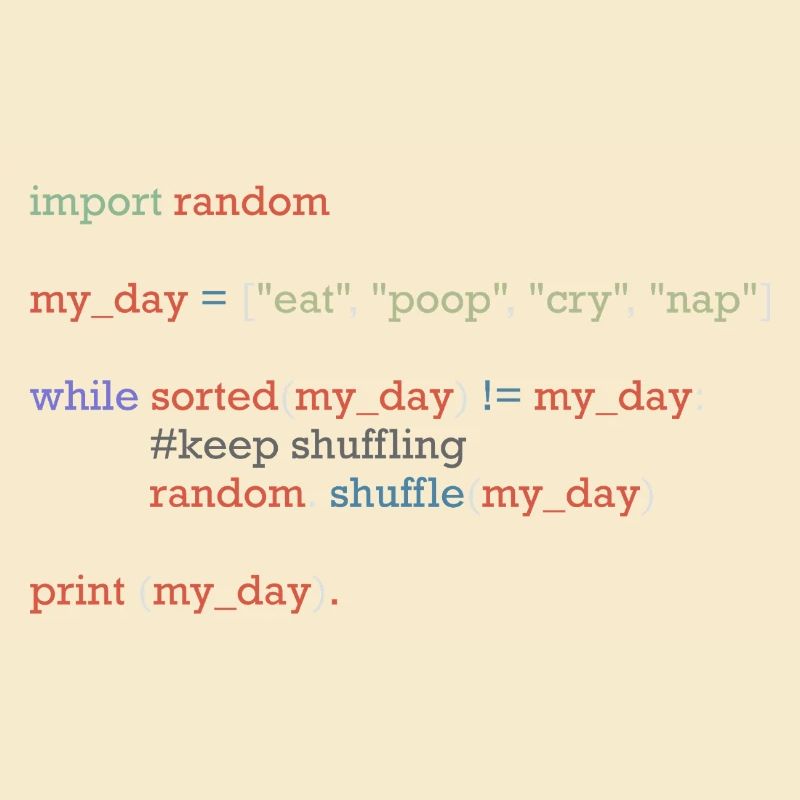 Lustiger Python-Code über den Alltag, Baby