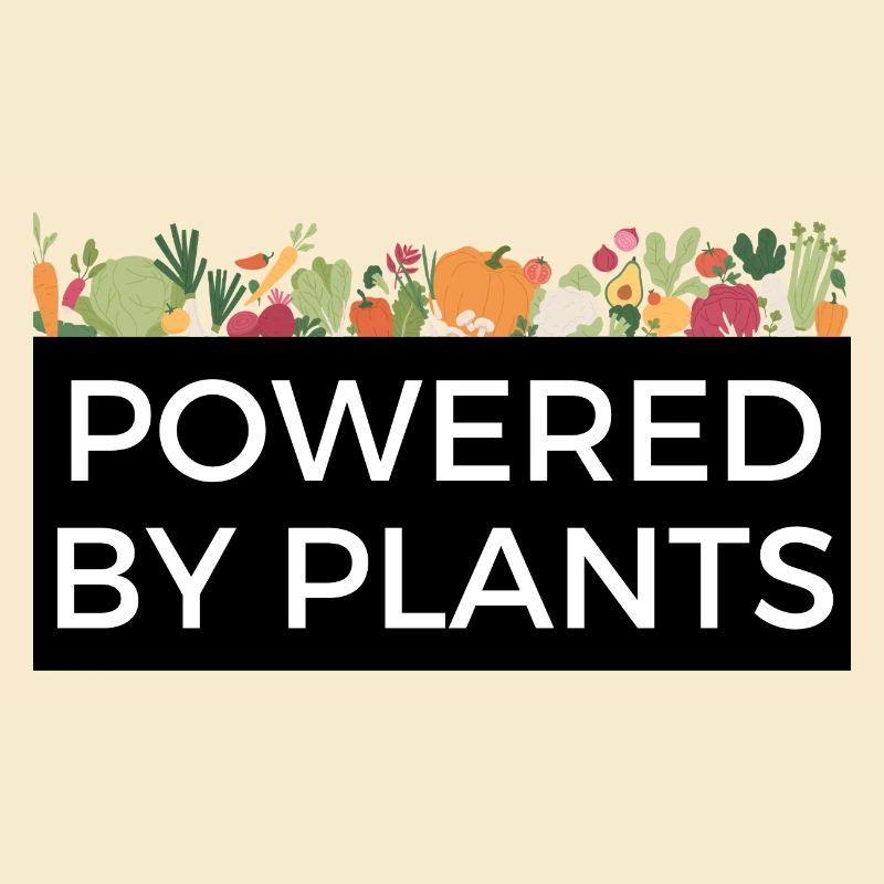 Powered by Plants Tee Design Veggie