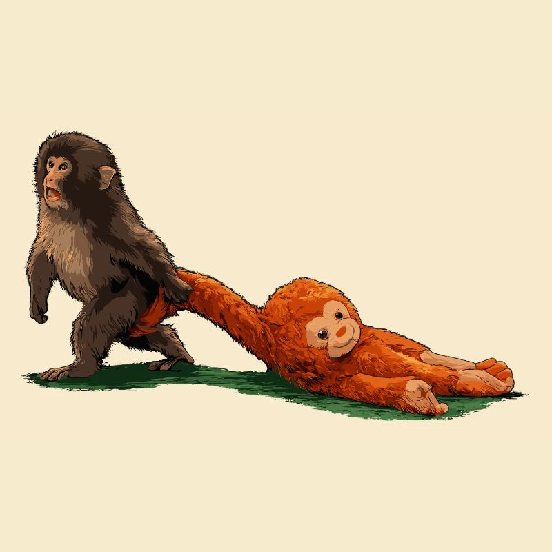 Frappe le singe