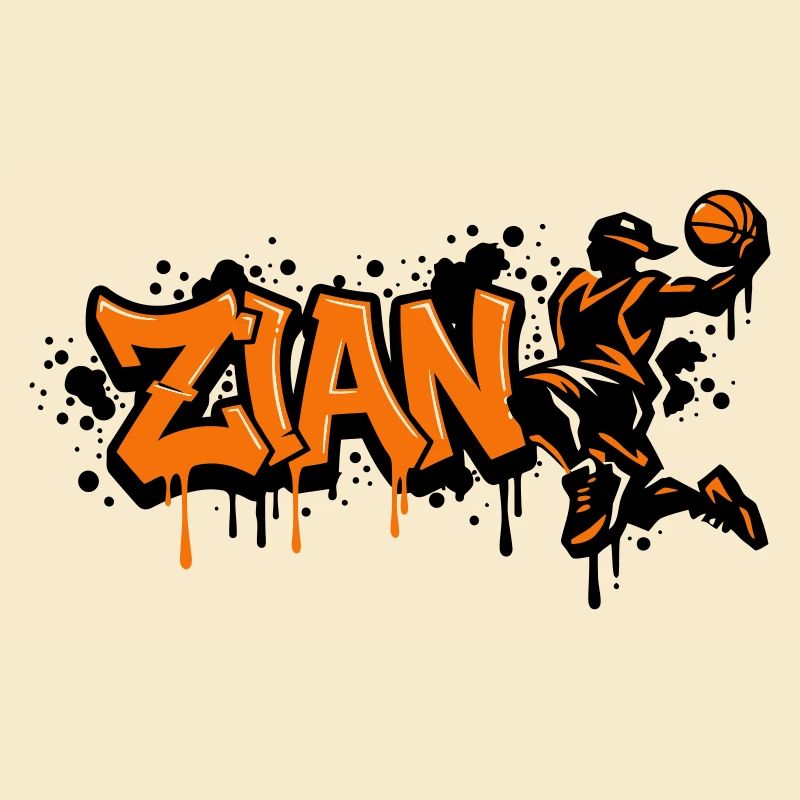Zian Graffiti Dunk Orange